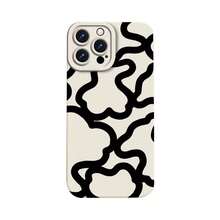 Wave Ripples Creative Fashion Black Line Pattern Phone Case Compatible With IPhone 17 16 15 14 13 12 11 Pro Max 16e XS XR X 8 7 Plus 12 13 Mini SE2 SE3, Shockproof Protective Cover - Multicolor - View 7