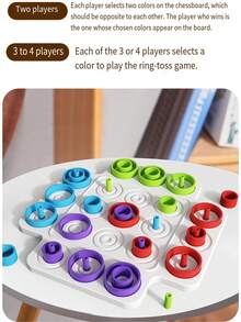 新款井字棋叠叠乐游戏，多人互动桌面挑战游戏玩具 - 彩色 - 查看 5