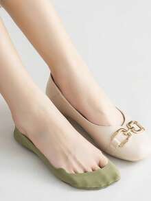 2/5/7 Pairs Women's Multi-Color Heel Cushion Boat Socks, Thin Ankle Socks For High Heels, Non-Slip, Invisible, Versatile For Daily Wear, Spring/Summer/Autumn - Multicolor - View 9