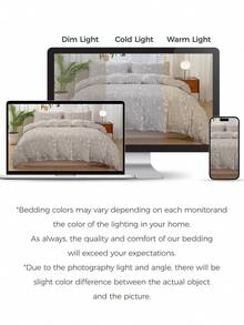 Bộ 3 ga trải giường họa tiết hoa, được làm từ chất liệu microfiber cao cấp siêu mềm mại và thoáng khí, phù hợp cho mọi mùa, có thể giặt máy, chống phai màu, chống xù lông, chống co rút, chống nhăn, trang trí phòng ngủ theo phong cách Bohemian/Farmhouse/Modern Minimalist thời trang, dễ bảo quản, phù hợp với giường cỡ Twin/Full/Queen/King, lý tưởng cho nhà ở, ký túc xá, căn hộ, khách sạn, nhà nghỉ dưỡng và làm quà tặng. - Nhiều màu - Xem 8