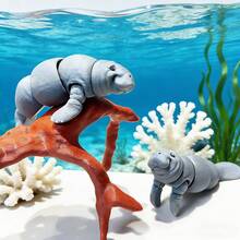 Mô hình cá nốt sần dễ thương in 3D bằng nhựa, tượng trang trí để bàn, đồ trang trí ngày lễ. - Nhiều màu - Xem 3