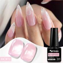 Mtssii 6pcs 7ml Nude Pink Jelly Crystal Gel Nail Polish Set Acrylic Translucent Nude With Sheer Ice Clear Effect Nail Glue Spring Summer Semi Permanent UV Gel Varnish Diy French Manicure Nail Art For Home Salon Gift For Women - 彩色 - 查看 6