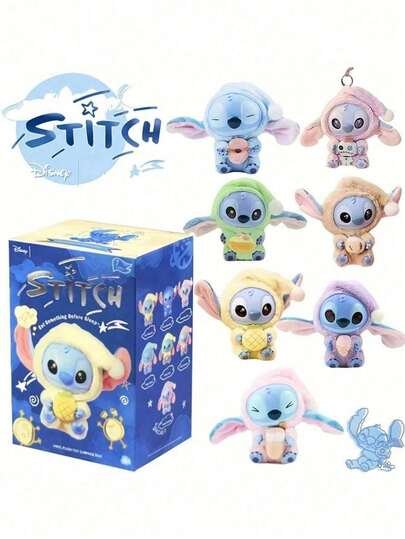 1 pieza Figura de cerámica de la serie "Stitch" de Disney "Debo comer", escultura linda de Stitch, decoraciones de peluche populares, periféricos de juegos, regalo de regreso a la escuela, papelería, personaje de anime, mi crecimiento, escuela, regalo del Día de San Valentín