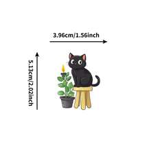 50pcs Creative Cartoon Hand-Drawn Plant & Cat Series Stickers, Suitable For Scrapbooking, Diaries, Laptops, Water Bottles, Cars, Etc. Faith-Based Design With Positive Messages, Great Gift - Multicolor - View 2