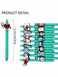 4/8/16pcs Nurse Doctor Writing Gel Pens Medical Record Pens Nurse Day Gifts Mixed Colors Random Styles Perfect For Nurses, Medical Assistants, And Students, Nurse Gadgets - Multicolor - View 2