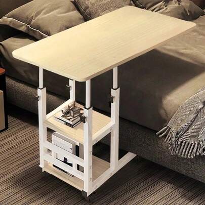 1PC Adjustable Bedside Lifting Table With Wheels, Laptop, Bedside Table, Independent Office Desk, Game Desk