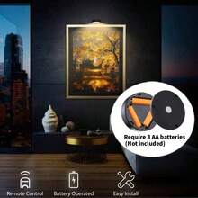 6/3/1pcs Set LED Art Lighting, Battery Powered Wireless LED Picture Light, LED Wall Lamp, Living Room Furniture Decor Light, Magnetic Wireless Wall Light And Spotlight Display Lamp, Dimmable Remote Control, 3 Lighting Modes, Suitable For Framed Art And Portrait Lighting Display, Also Can Be Used As Wall Decor Light