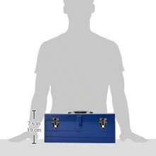 Foy TBF12 Caja portaherramientas metlica color azul sin charola 17" x 6" x 6" - 43x13x16 centímetros - Ver 4