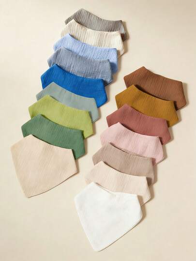 4pcs/Set Baby Bibs, 100% Cotton Soft Gauze, Drool Bib, Soft And Absorbent,Anti-Saliva Bibs,Muslim Cloth Triangular Drool Bandana Scarf For Newborn