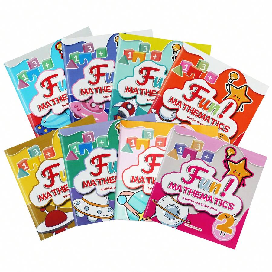 Fun Mathematics Magic Series, Colorful Math Activity Workbooks With Numbers, Logic And Problem-Solving Practice, Step-By-Step Exercises And Game-Style Pages, Multiple Levels And Themes Available - Fun Mathematics - View 1