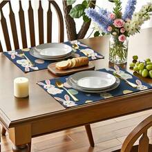 Bộ 100/2/4/6/8/300 tấm lót bàn ăn cao cấp, với thiết kế họa tiết thỏ Phục Sinh tối giản hiện đại. Kích thước: 30*45 cm, nhiều mẫu mã để lựa chọn, phù hợp cho bữa ăn Phục Sinh và trang trí nhà cửa. - Nhiều màu - Xem 15