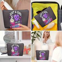 Mattel A Stylish Makeup Bag Designed For K-POP Fans, Featuring A Lightweight Zip Design Suitable For Travel And Daily Use - A Multifunctional Storage Pouch That Can Hold Stationery, Medications, And Additions - An Ideal Gift Choice, Perfect For Souvenirs - Multicolor - View 8