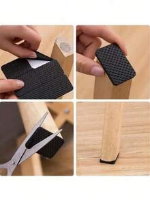 30/15 Pcs Anti-Slip Furniture Pads, Self-Adhesive Furniture Pads - Cut To Fit Anti-Scratch Floor Protectors For Hardwood Floors, Durable Anti-Slip Furniture Pads For Chairs, Tables, Appliances - Prevent Damage And Floor Protection, Chair Leg Floor Protectors - 多色的 - 查看 4