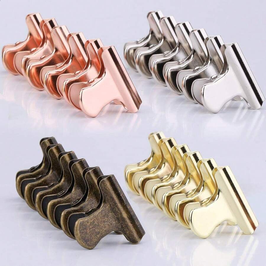 30mm Aelfox ダブルクリップ 24 ヒンジクリップ金属ブッククリップバッグキークリップオフィスキッチンクリップ/文具/ドキュメントファイルレシートチケットクリップ - 1 - チェックする 1