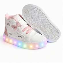 Kids' High-Top Sneakers - White - View 2