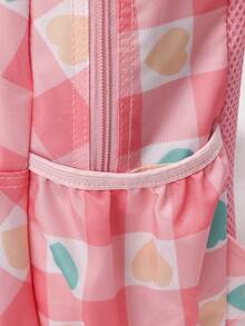 3pcs Kids Fashion Mermaid Tail, Cute Pattern, Astronaut Backpack Set With Adjustable Mesh Padded Shoulder Straps And Soft Mesh Back Panel, Perfect Gift For School, Travel, Outdoor, Holiday - Pink - View 8