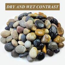 40 Lbs Garden Rocks Pebbles 2-3 Inch Decorative Large River Rocks For Landscaping Painting Aquarium Plants Crafting Walkways And Outdoor Decorative Stones - 混合 - 查看 3