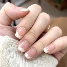 4 Boxes 96Pcs Short Squoval Press On Nails 24PCS Sheer Pink Heart & White Tip French Press On Nails, Short Oval False Nails, Skin-Brightening & Elegant Removable Fake Nails For Women & Girls, Ready-To-Wear For Daily, Date, Wedding, All Season.Cute Nails,Nails Kit,French Tip Press On Nail,Nail Art,Uñas Press On. - 混合裝426 - 查看 3