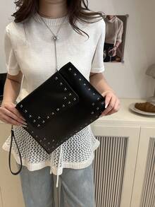 2026 Spring New Fashion Large Capacity Minimalist Style Versatile Women Handbag - Black - View 4