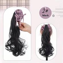 女士优雅紫色玫瑰香蕉夹马尾辫发夹 - 卷曲波浪发圈发夹，适合派对、婚礼、日常 - 打造正式和休闲蓬松发型，派对发饰，花朵发夹，牢固固定 - 彩色 - 查看 10