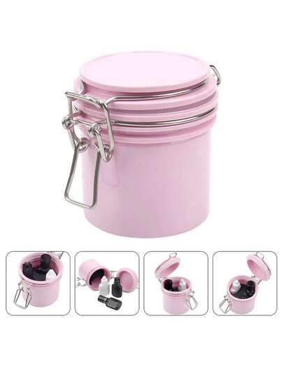 1pc Eyelash Glue Storage Box, Professional Sealed Eyelash Extension Supplies Container, Easy To Use And Store, Practical Design, Leak-Proof, Battery-Free ,Room Decor