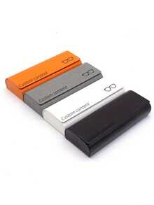 1pc Personalized Name GLASSES CASE Sunglasses Holder Eyeglass Faux Leather Carrying Pouch Custom Minimalist Eyeglasses Case Engraved Mother's Day Gifts For Mom Dad Him Her Men Women - Multicolor - View 4