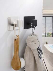 1/2 buc cârlige de perete adezive din oțel inoxidabil rezistent, cârlige lipicioase puternice, suport autoadeziv pentru prosoape, umeraș pentru haine, organizator pentru chei, cârlige de montare pe perete pentru baie, accesorii pentru depozitare în baie și bucătărie, cârlige pentru prosoape din oțel inoxidabil rezistente, umeraș fără găurire, instalare ușoară, cârlige impermeabile, potrivite pentru bucătărie, baie, sufragerie, birou, hotel și petreceri - Multicolor - Vizualizare 5