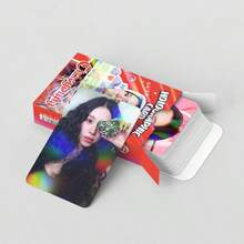 124pcs Laser Chaeyoung Photocard, Sana Photocard, Mini Sticker, LOMO Card Wholesale, Photocard Sticker LOMO Card, Double-Sided Small Card, Boxed Collection Card Photo Card/Greeting Card/Bookmark, LOMO Card Sticker Set, Essential Fangoods For Collection - Red - View 5