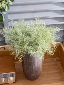 6/12pcs Artificial Plants, Artificial Fern Plants, 17.8 Inches, Rosemary Branches, Fake Green Plant Shrubs, Farmhouse Style Centerpiece Decor, Tabletop Kitchen Shelf Dining Table Accents, UV-Resistant Outdoor Garden Plants, Birthday Graduation Gift - Olive Green - View 5