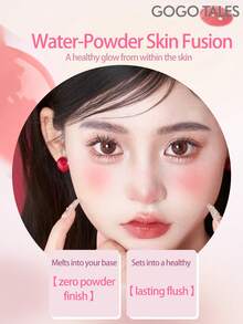 GOGO TALES 定妆玫瑰色液体腮红，哑光妆效 - Hush Hush 凝胶霜腮红，低饱和度腮红修容色，单色液体腮红，持久不褪色，高显色度，轻盈持久，GOGOTALES - #04 Cotton Candy - 查看 8