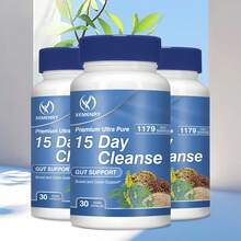 XEMENRY 15 Day Cleanse 1179mg - Colon Cleanse, Nutrient Absorption, Intestinal Health, Promotes Regular Bowel Movements, With Cascara Sagrada & Psyllium Husk - 30pcs - 30 Capsules(30粒) - 查看 1