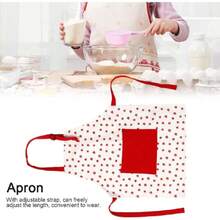Delantales de Cocina, Mandiles de Cocina Mujer Delantals de Fresa Roja con Bolsillos Cuello Ajustable Delantal de Chef Delantals de Pintura para Niños Mujeres Hombres,39826484 - Multicolor - Ver 5