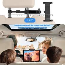 6-13 Inch Tablet Car Mount, 360 Degree Adjustable Car Phone & Tablet Holder, Suitable For Travel - Black - View 6
