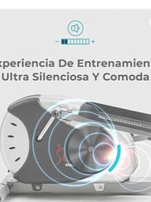 S un ny H eal th & F itn ess Legacy Stepper Elliptical Machine, Full Body Trainer with Hyper-Quiet Magnetic Belt Drive, Optional SunnyFit App Connection - Gris - Ver 3