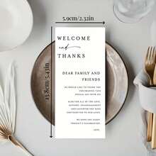 10/30 Pcs Modern Minimalist Welcome & Thank You Notes, Simple Wedding Theme Table Cards For Guests, 1st Anniversary Gift Ideas, Premium Quality, Stylish Design - Multicolor - View 4