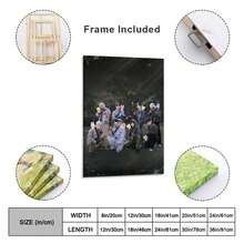 Framed Stray KPOP Boy Group Poster Canvas Wall Art Wall Hanging Birthday Party Background Banner For Living Room Bedroom Dorm Decoration - Multicolor - View 3