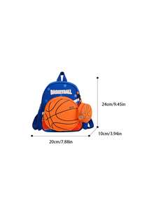 1pc Teenager Soccer Shaped Zipper Closure Casual Multi-Pocket Backpack, Suitable For Ramadan Daily Use
