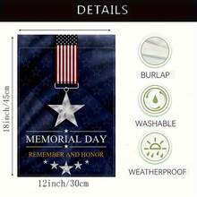 1 PC, Memorial Day Garden Banner, Holiday Patio Decoration, Holiday Lawn Banner, Home Decoration, Outdoor Decoration, Patio Decoration, Garden Decoration - 1 - View 3
