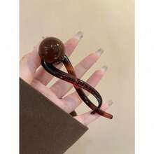 1/2pcs Retro Coffee Pearl Twist Hair Clips, Elegant Hair Accessories For Women, Simple Graceful Styling Clips Perfect For Spring & Summer, Versatile For Daily Wear & Office Commute, Chic Hair Barrettes To Elevate Hairstyles - 彩色 - 查看 14