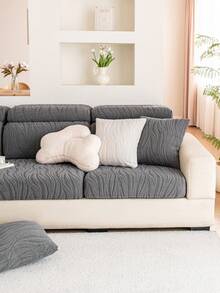 1pc Waterproof Large Wave Sofa Slipcover, High-End Anti-Slip Living Room Couch Cover, Machine/Hand Washable, Pet-Friendly, Suitable For All Seasons, Home, Kitchen, Bedroom, Office Use - Dark Grey - View 4