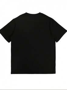 Plain Black T-Shirt For Men: Shiny Gang Hand Themet Men's Shirts - màu đen - Xem 2