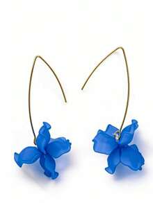 Fashionable European And American Creative Petal Earrings, Heart Flower Earrings For Women - Multicolor - View 2