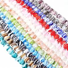 5 hạt cườm thủy tinh hình trái tim kẻ sọc, thích hợp để tự làm đồ thủ công như vòng tay, vòng cổ, bông tai, móc khóa, dây đeo túi xách, quà tặng ngày Valentine. - Nhiều màu - Xem 9