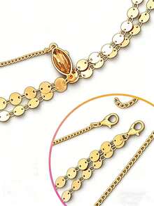 1PC Boho Sequins Head Chain Festival Headpiece Hair Chains Fashion Headband Women's Hair Jewelry Great For A Party Accessory - Gold - View 4