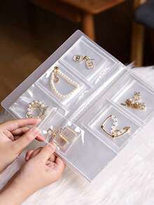 1个/20个装透明抗氧化珠宝密封袋，珠宝收纳册，防尘防丢珠宝收纳袋，项链、戒指、耳环收纳袋，适用于珠宝收纳整理，节日礼物，情人节礼物，女孩生日礼物 - 無色 - 查看 3