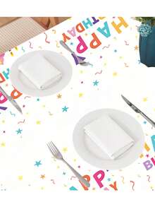 Use This Waterproof Tablecloth To Decorate And Make Your Birthday Party Unforgettable! - White - View 3