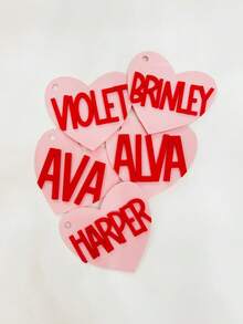 Valentines Day Heart Tags,Valentines Basket,Personalized Name Tag,Valentine Heart Gift Tag,Letter Heart Tag,Retro Letters,Cut File, Laser Files, Laser File,Valentine's Tag,Give Him, Give Her A Gift. - R-heart-shaped Label - View 11