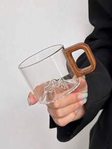 4pcs/Set Ins Style Transparent Smoky Glass Small Tea Cups, Heat-Resistant Glass Tea Cups - Multicolor - View 6