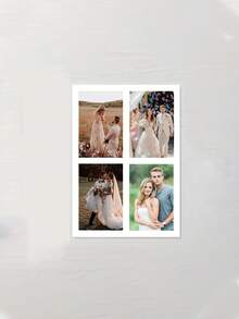 定制照片拼贴画，个性化四格照片墙装饰，高清打印 - 适用于家庭和婚礼相册、情侣礼物、亲朋好友礼物、记忆保存、婚礼相册
