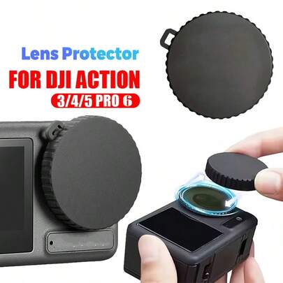 3pcs Silicone Lens Caps, Compatible With DJI Osmo Action 3/4/5Pro/6 Camera, Scratch-Resistant Protective Cover
